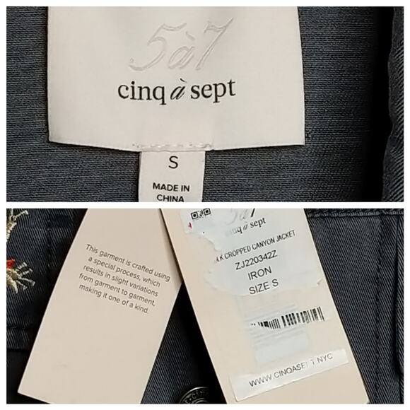 Cinq a Sept Cropped Canyon Jacket - Size S - NWT - Picture 6 of 6